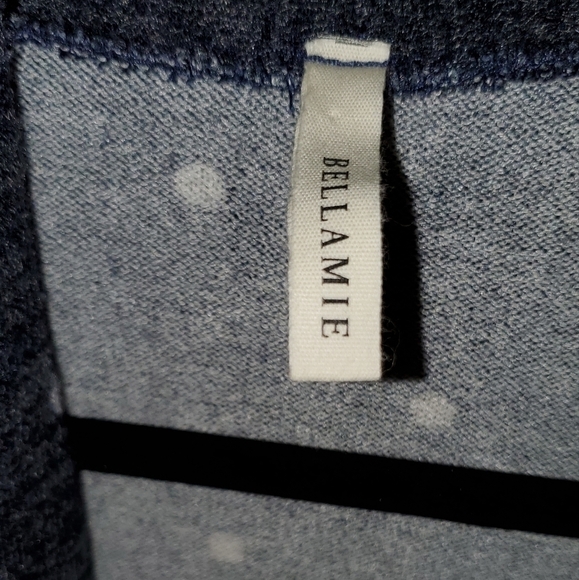 Bellamie XL gray with white polka dots and elbow patches open front cardigan - Picture 2 of 6